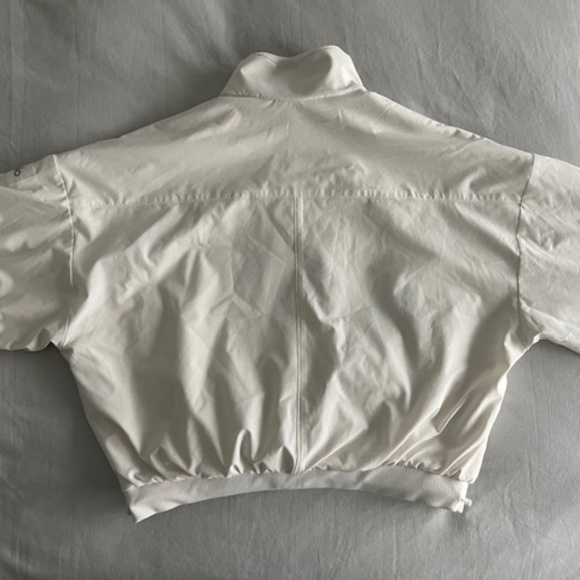 Alo Yoga Cropped Elevation Coverup Fleece Lined Jacket Popover Ivory XS Like New - Picture 4 of 9
